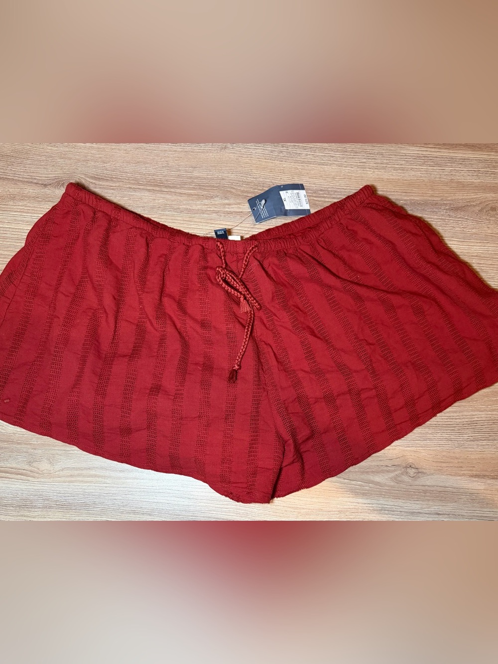 Universal Thread Women's Red Knit Drawstring Lounge Shorts